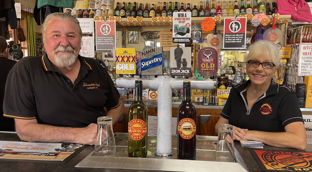 Silverton Hotel owners Peter and Patsy Price. Picture: Sarah Falson