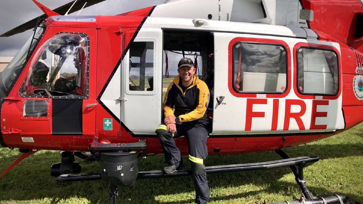 RFS volunteer Paul Bryant was part of the teams that helped rescue many lives in Eugowra on Monday. Picture by RFS.