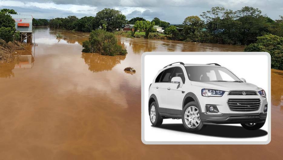 Police are searching for a woman after reports a woman had been trapped in her vehicle by floodwaters on Wyrallah Rd at Monaltrie, south of Lismore last night.