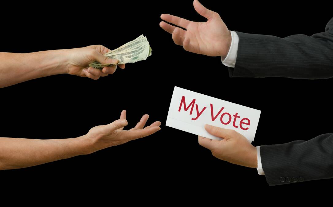 Political donations are the single most significant source of corruption of the democratic process, writes Fred Pilcher. Picture: Shutterstock