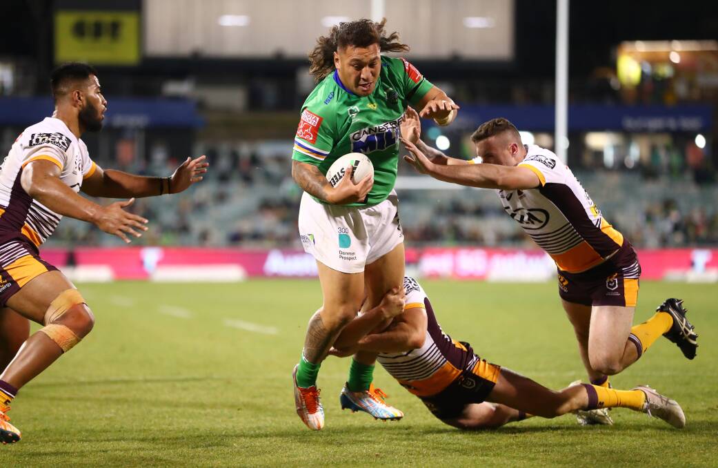 Canberra prop Josh Papalii was dominant in the Raiders' win against the Broncos. Picture: Keegan Carroll