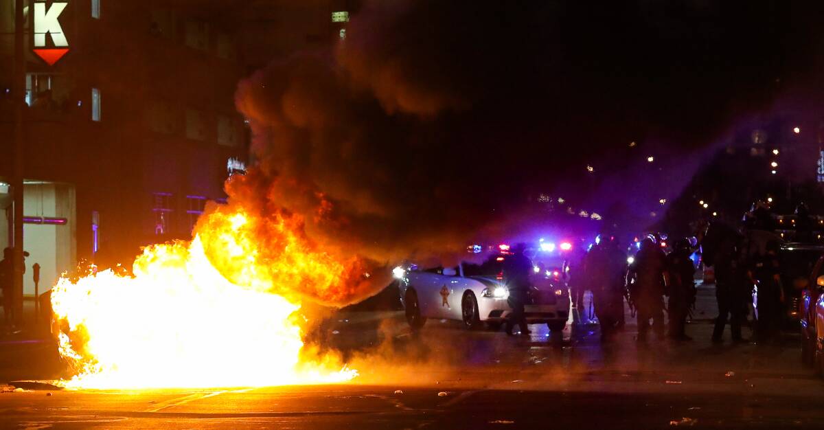 Protests turned ugly in Indianapolis after the death of George Floyd. Picture: Shutterstock