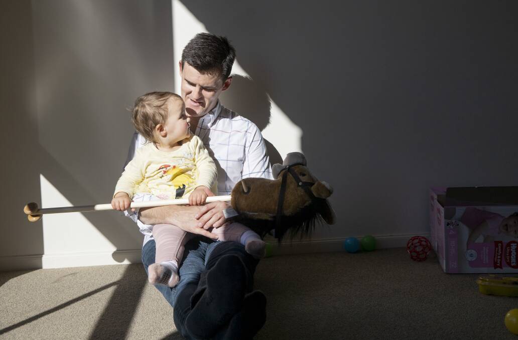 Nick Brown and his daughter Windsor, 2, are proud of Leanne's legacy. Picture: Sitthixay Ditthavong 