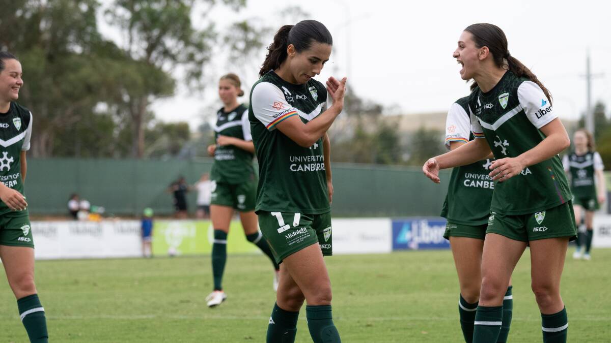 A-League Women - round 7: Canberra United v Brisbane Roar at McKellar Park, Sunday, December 10, 2023. Pictures by Elesa Kurtz
