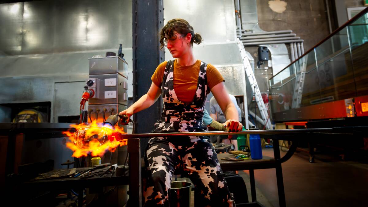 Businesses like Canberra Glassworks rely on gas. Picture by Elesa Kurtz