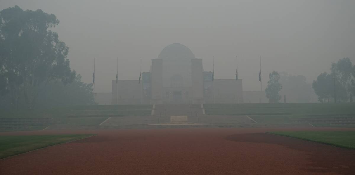 Thick smoke blanketed Canberra for much of the summer. Picture: Megan Dingwall
