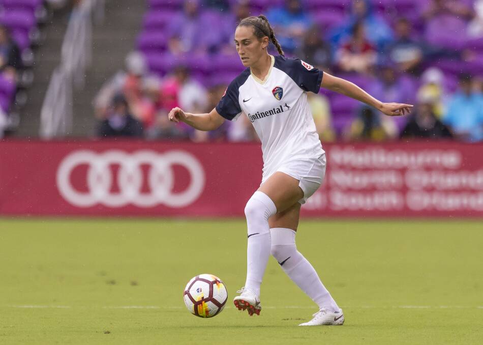 Kaleigh Kurtz in action for the North Carolina Courage in 2018. Picture: Getty Images
