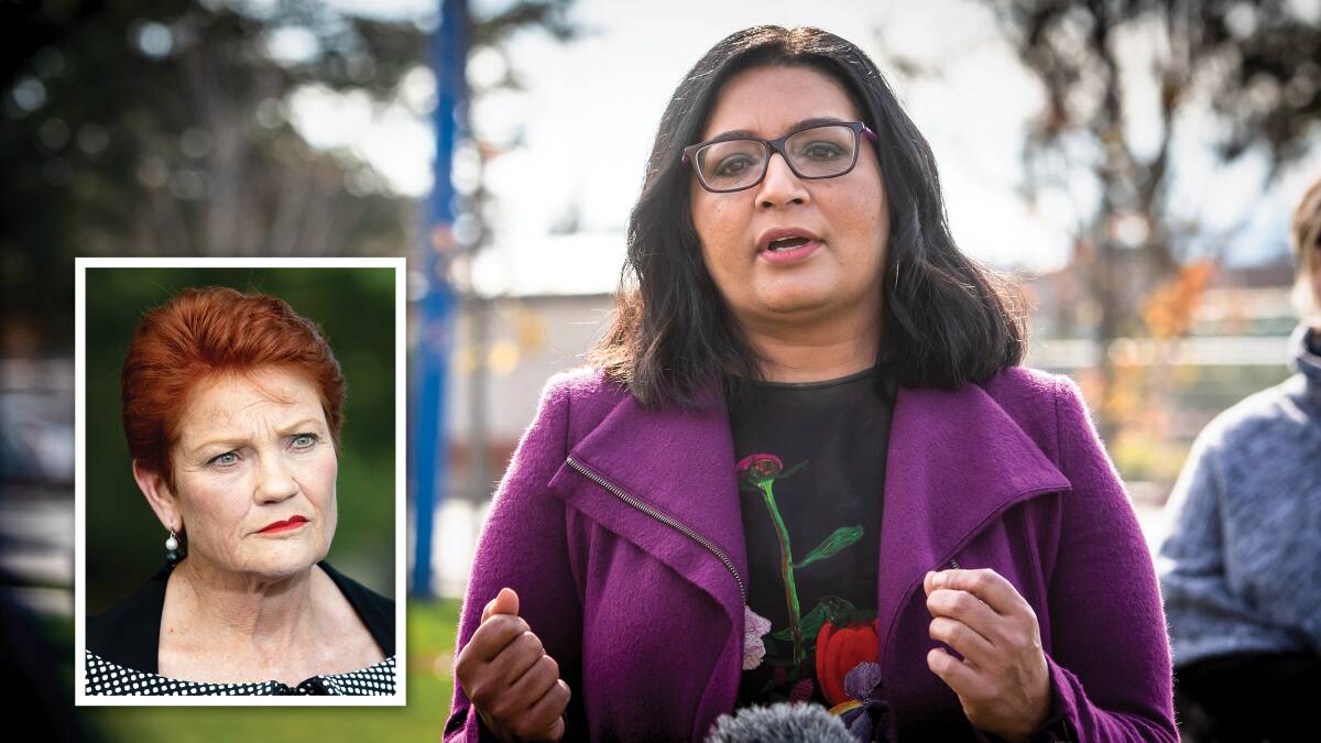 Pauline Hanson's treatment of fellow senator Mehreen Faruqi, main, was deplorable and unacceptable. Pictures by Elesa Kurtz, Sitthixay Ditthavong