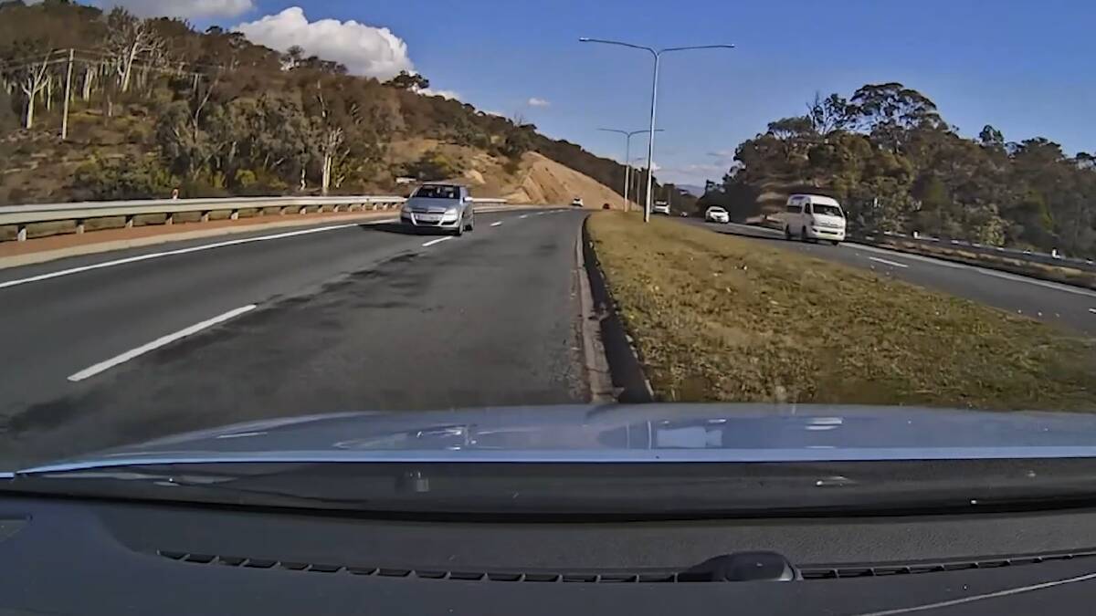 The driver was forced to pull onto the median strip to avoid a collision. Picture supplied 