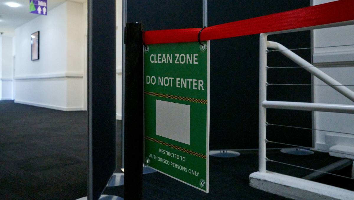 Clear signage is displayed around the venue. Picture: Matt Loxton