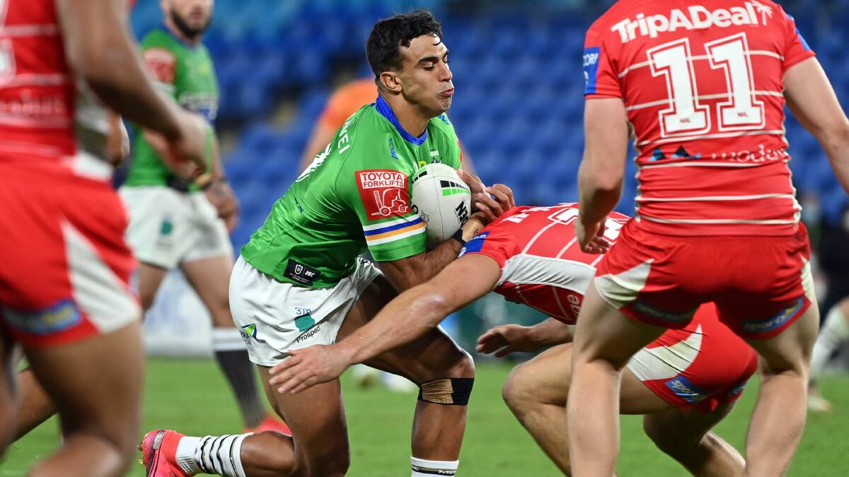 Elijah Anderson fulfilled a dream after making his NRL debut against Saints. Picture: NRL Imagery