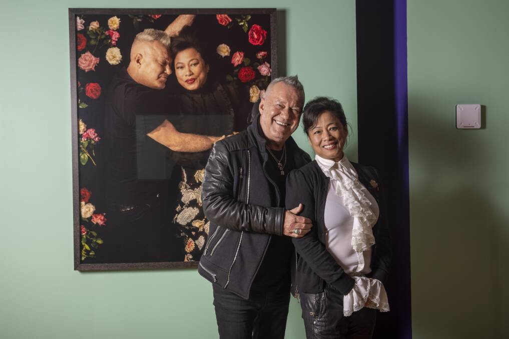 Jimmy Barnes and his wife Jane Barnes were photographed by nephew Jesse Lizotte as part of the National Portait Gallery's newest exhibition. Picture: Keegan Carroll