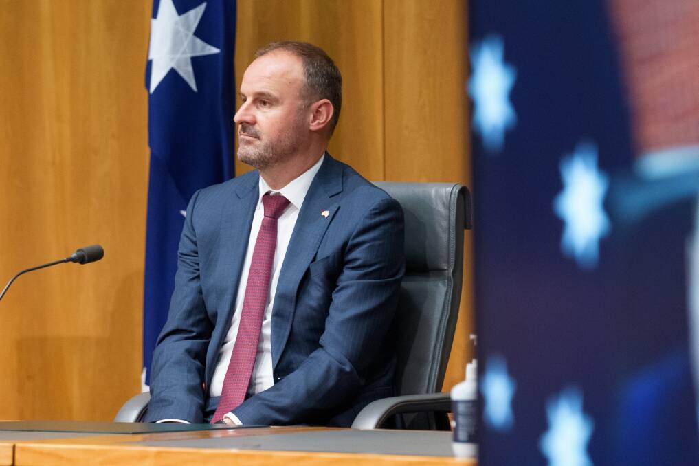 ACT Chief Minister Andrew Barr on Friday. Picture: Sitthixay Ditthavong