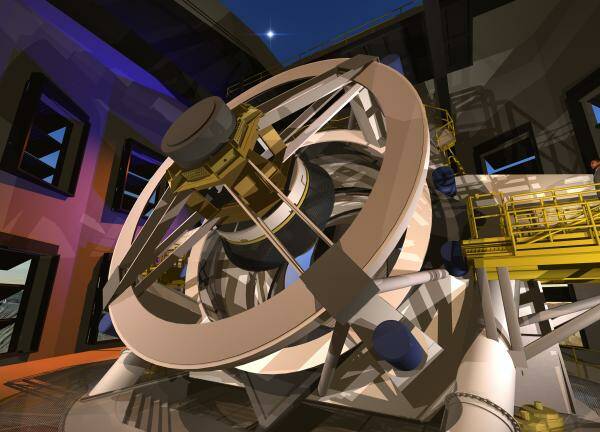 The 8m telescope. Picture: Todd Mason (Mason Productions Inc/LSST Corporation)