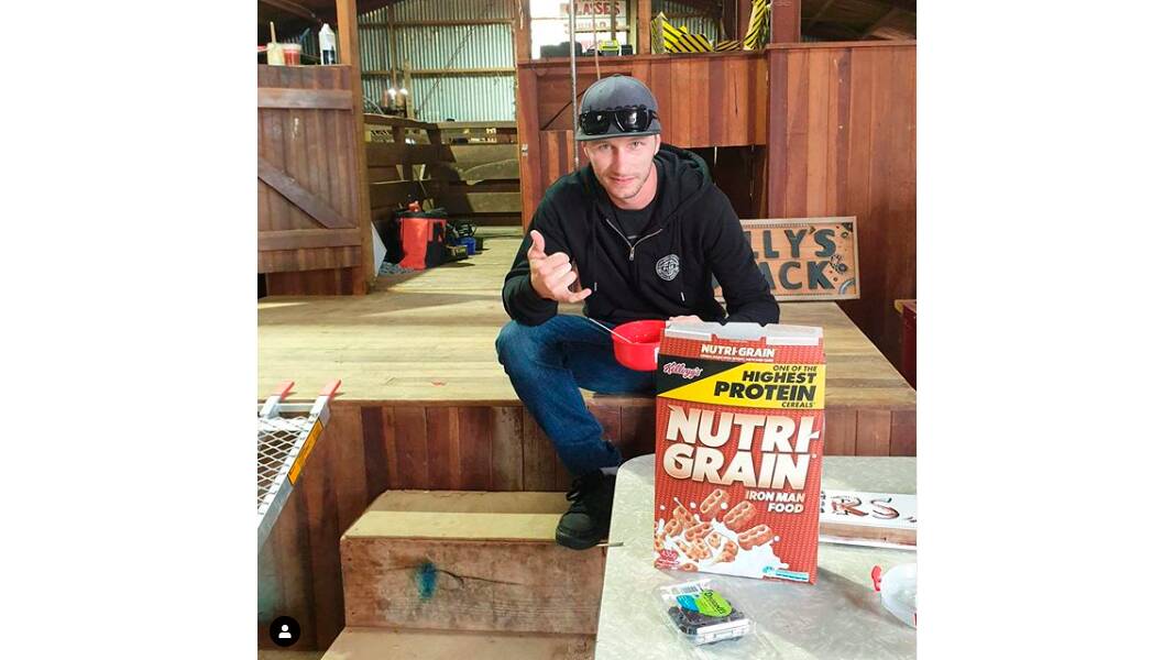 Rhys Kember, who appeared in Nutri-Grain commercials prior to his arrest. Picture: Instagram