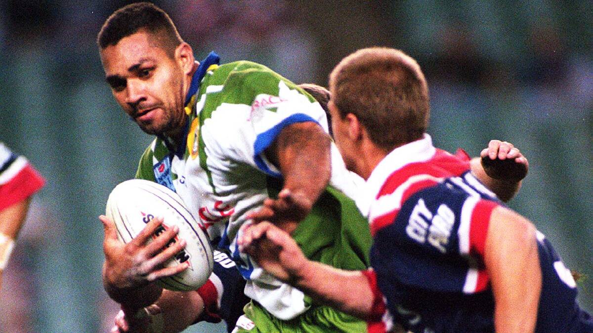 David Westley in 1999 with the Canberra Raiders. Picture The Canberra Times