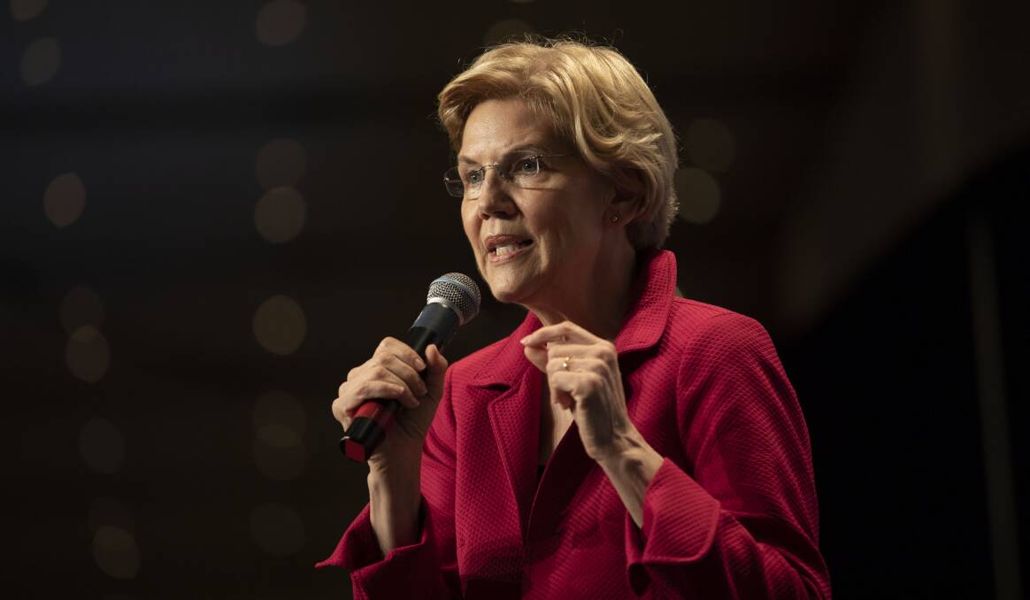 Senator Elizabeth Warren, a Democrat from Massachusetts and 2020 presidential candidate. Picture: Bloomberg