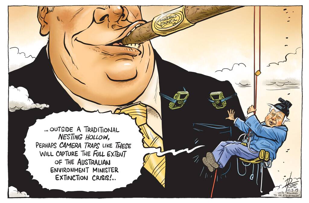 The Canberra Times editorial cartoon for Friday, May 10, 2019. By David Pope. 