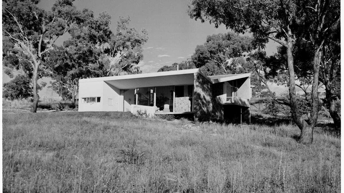 The Harry Seidler designed house in Northcote Drive, Deakin. Photo: ACT Heritage