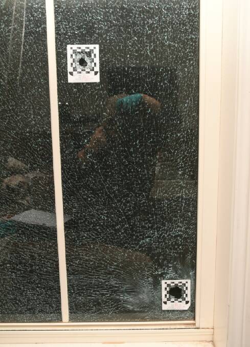 Several shots where fired into the Murrumbateman house while the occupants where home. Picture: NSW Police. 