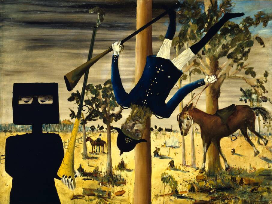 KELLY SERIES: Sir Sidney Nolan's 'Death of Constable Scanlon' from the Ned Kelly series.