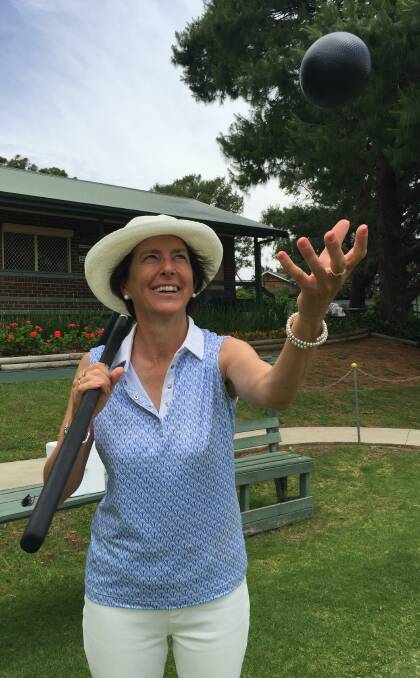 CROQUET ROYALTY: Australian number one female player and former world number one Alison Sharpe at the Nowra Croquet Club.