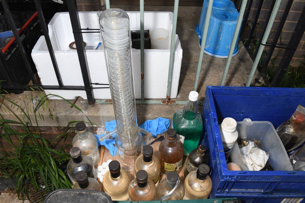 A number of volatile chemicals were seized this week. Picture: ACT Policing