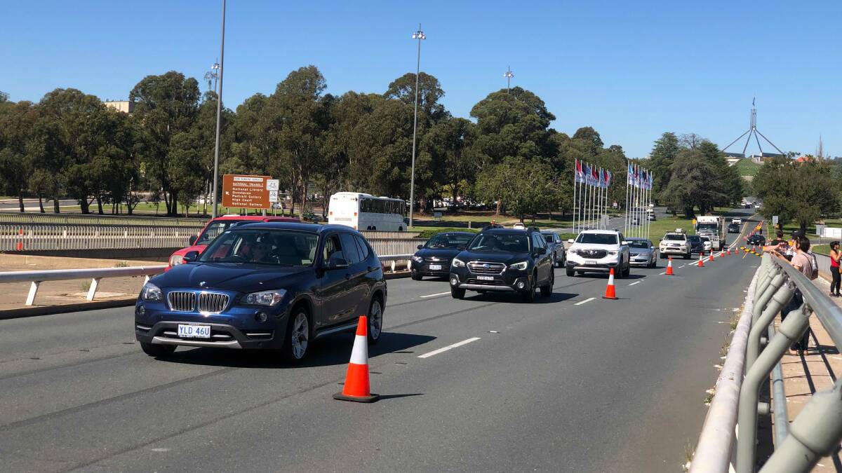 Key roads have been reduced to one lane, causing heavy disruptions. Picture: Supplied