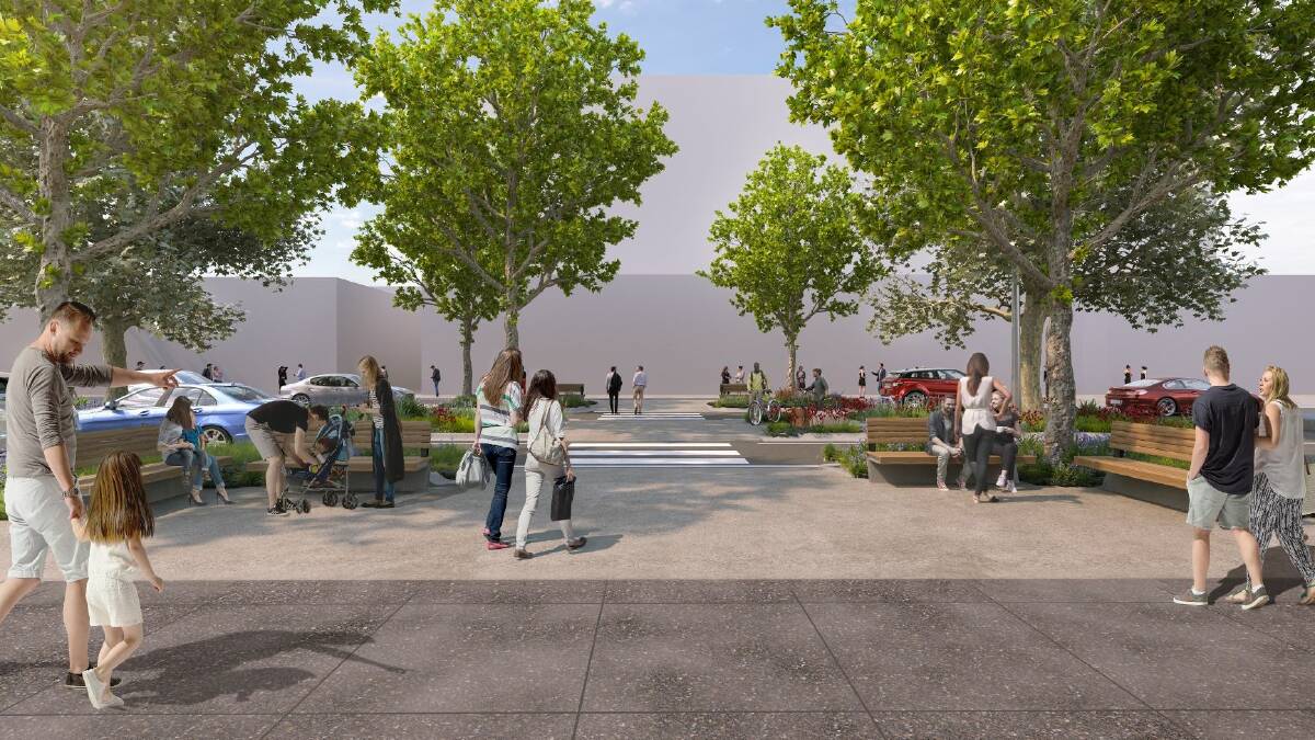 A landscaped mid-block pedestrian crossing would "allow safer connections". Picture: Supplied