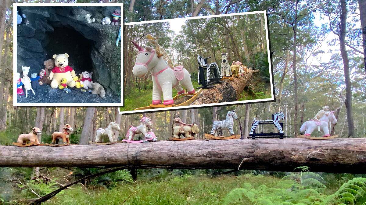 Mystery rocking horses ... Is this the new Pooh's Corner? Pictures by Phill Sledge, Tim the Yowie Man