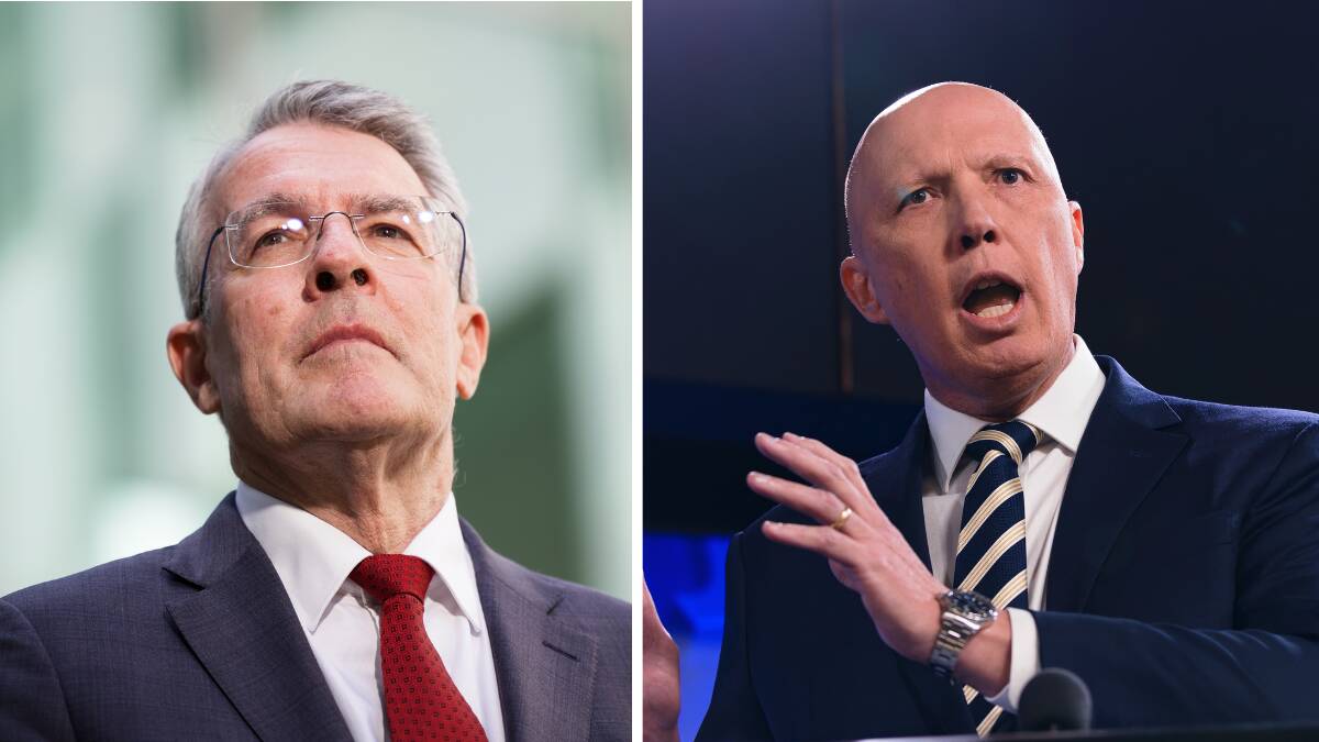 Attorney-General Mark Dreyfus and Opposition Leader Peter Dutton. Picture by Keegan Carroll, Sitthixay Ditthavong