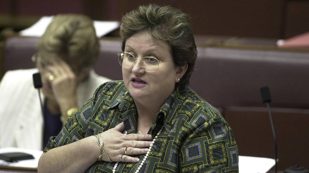 Minister for Family and Community Services, Senator Amanda Vanstone, Parliament House, Canberra, March 2002. Picture by Peter West