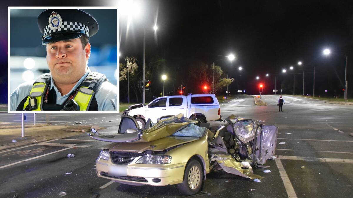 Acting Inspector Jonathon Turkich, inset, warned of the "devastating effect" this crash would have on the families. Pictures by Karleen Minney, supplied