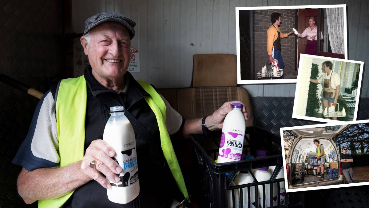 Joe Clift, 79, delivers milk to 20 suburbs on the southside. Pictures: Sitthixay Ditthavong, Capitol Chilled Foods 