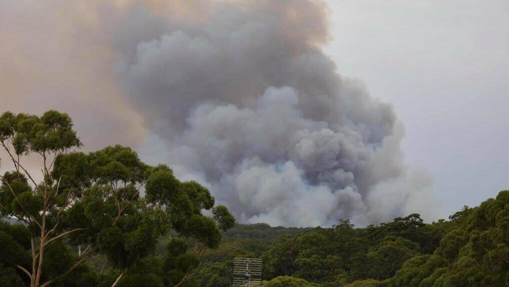  Fire roars through Booderee National Park. Picture: Maree Clout