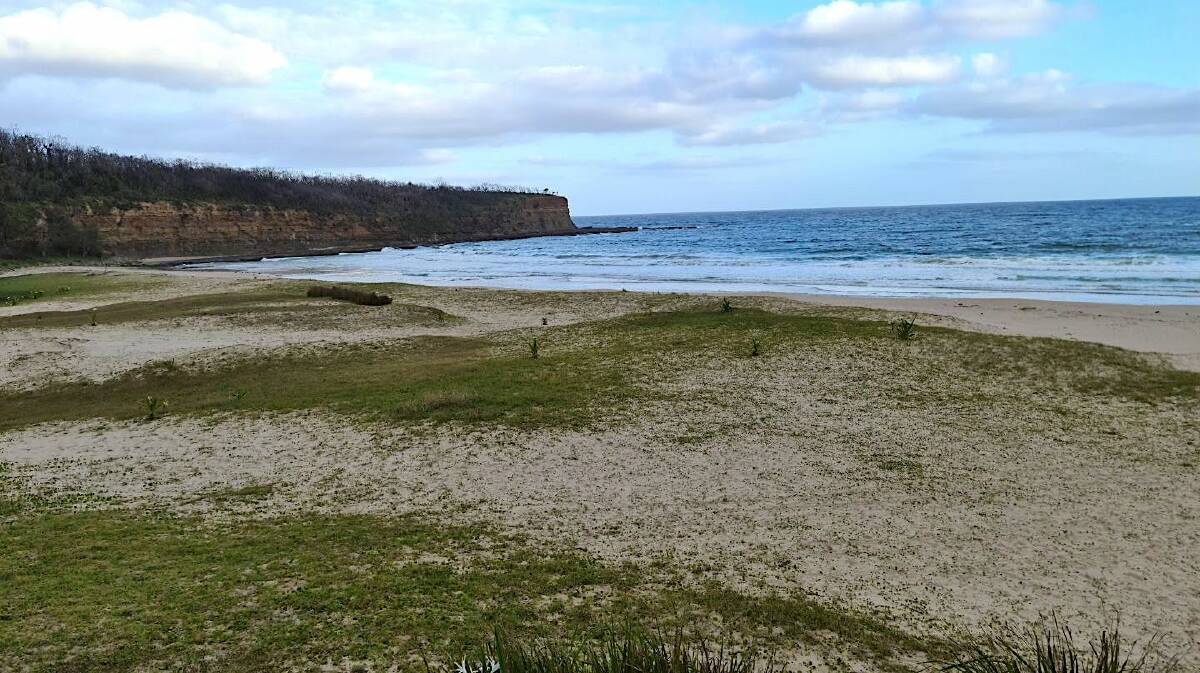 Pebbly Beach this week devoid of its kangaroos. Picture: Dave Moore