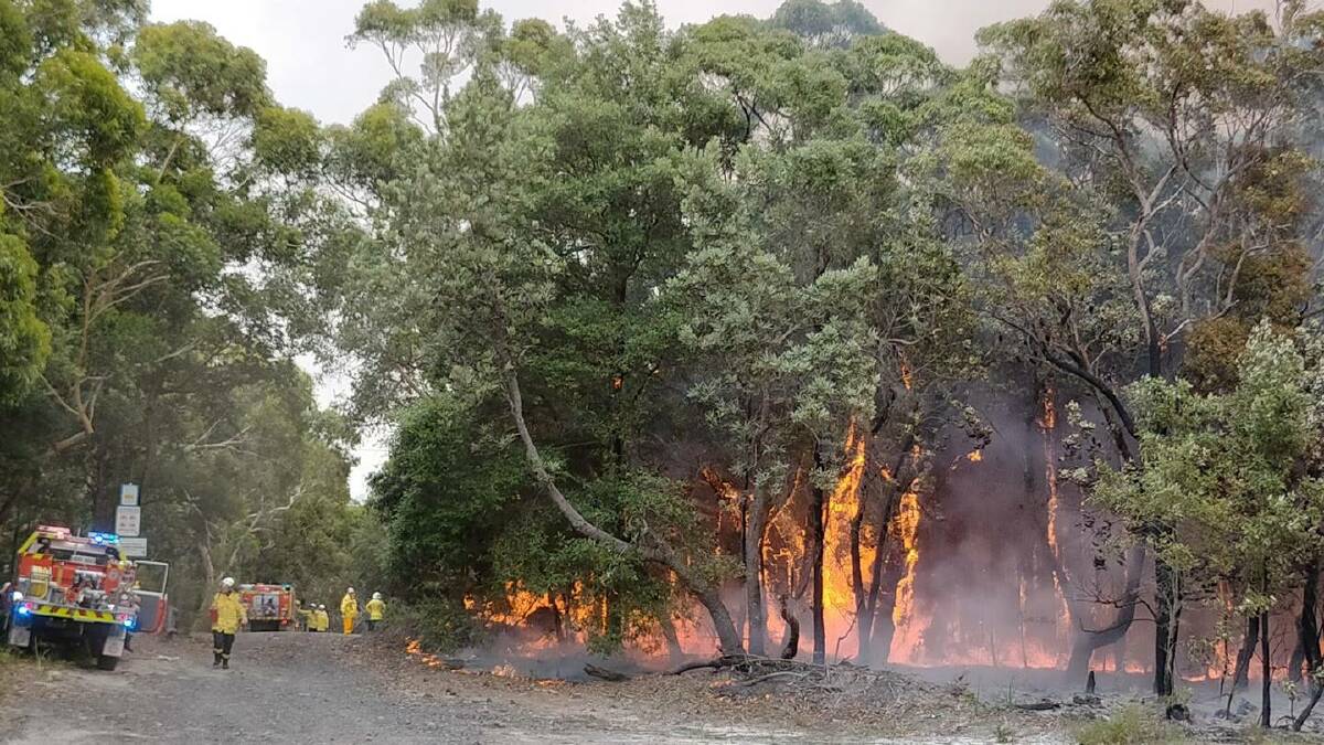 More than 30 Rural Fire Service crews battled the blaze in the Booderee National Park on Tuesday, January 26. Picture: Matthew Toth