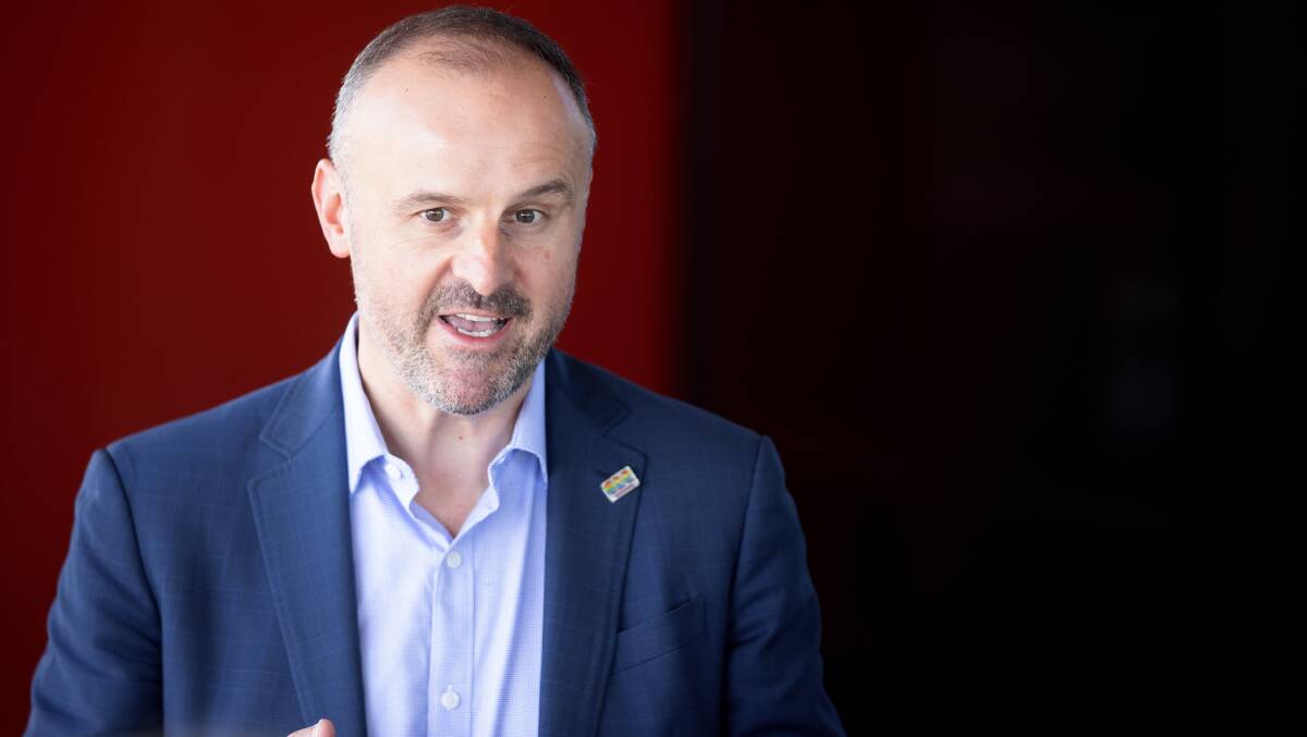 ACT Chief Minister Andrew Barr says "we do not need a panicked or rushed response" to the coronavirus vaccine rollout. Picture: Sitthixay Ditthavong