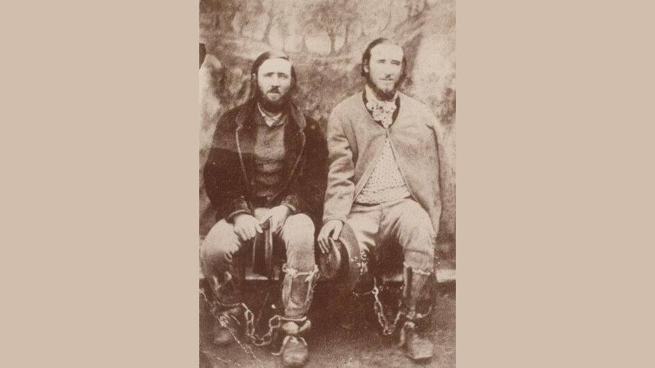 Tommy (left) and John Clarke soon after being captured in 1867. Picture supplied