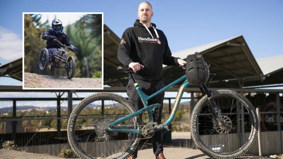 Handlebar cafe owner Rowan Cumming is raising funds for the purchase of two adaptive mountain bikes for Mount Stromlo. Picture: Keegan Carroll