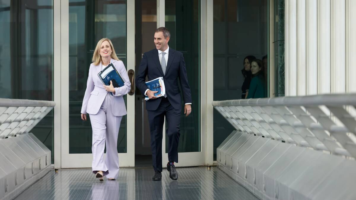 Finance Minister Katy Gallagher, pictured with Treasurer Jim Chalmers, said Canberra would reap the benefits of investments in public service capability. Picture Sitthixay Ditthavong