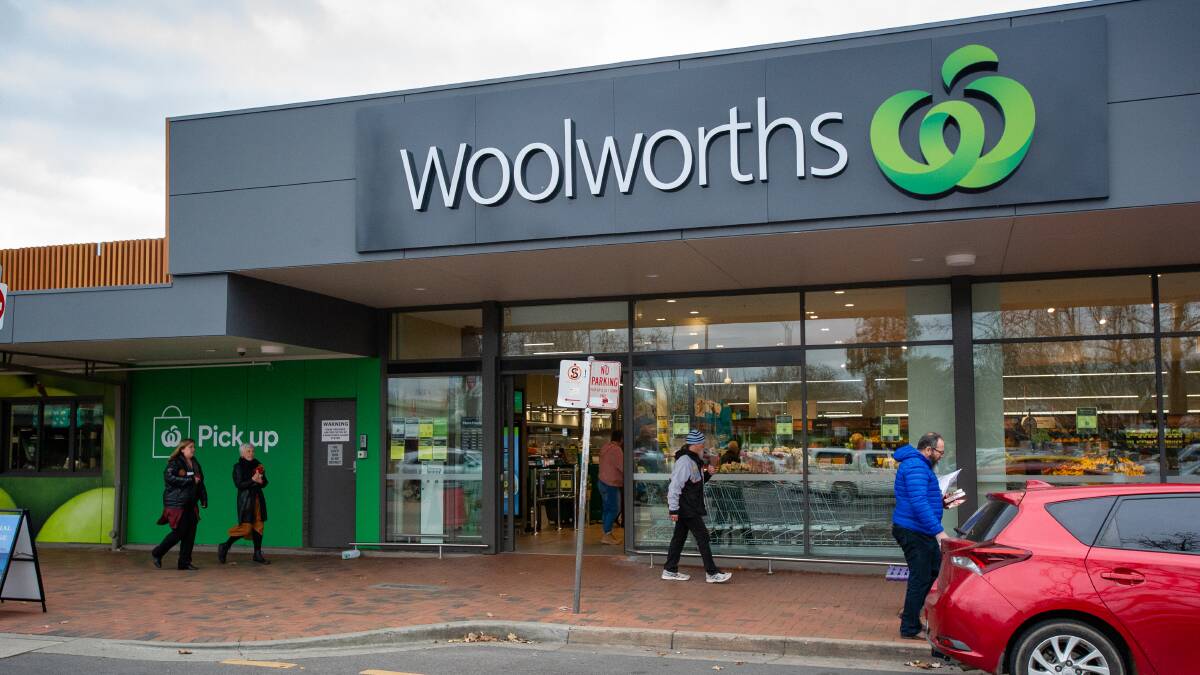 Dickson shops Woolworths is a casual contact exposure site. Picture: Elesa Kurtz