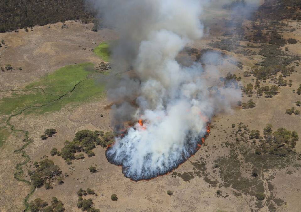 The Australian Defence Force has released photos taken by passengers of the helicopter which accidentally sparked the Orroral Valley fire. Picture: ADF