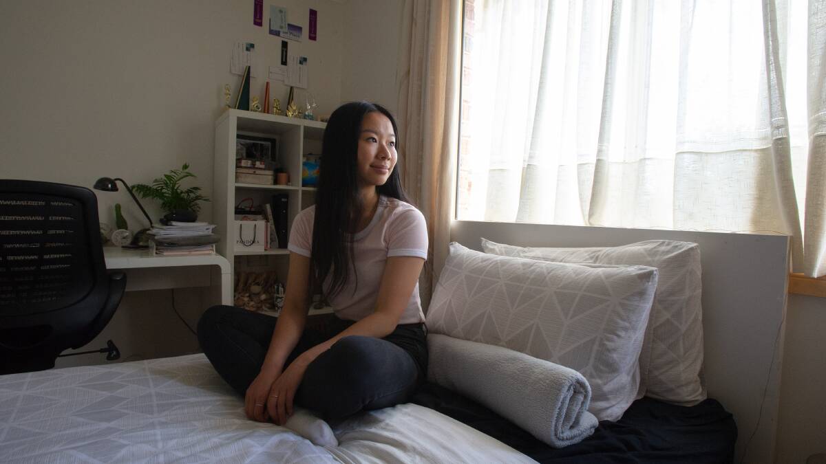 Yichen Li found it difficult to lose everyday social interation during remote learning but said it allowed her to focus on her studies. Picture: Elesa Kurtz