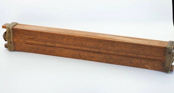 A rare slide rule was found at the Green Shed in Mitchell last year. It is believed to be one of just five left of its kind. Picture: David Whittaker