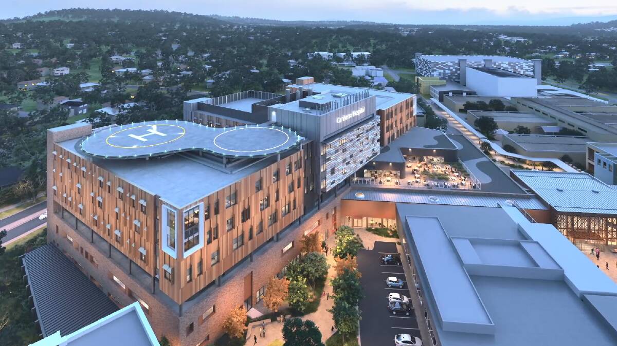 A render of the Canberra Hospital expansion, due for completion in 2024. Picture: Supplied