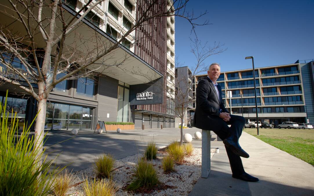 AMC Architecture director Alastair MacCallum was behind the project to turn the former office building on Northbourne Avenue into the Mantra Hotel. He has been a long-term advocate for adaptive reuse in the ACT. Picture: Elesa Kurtz