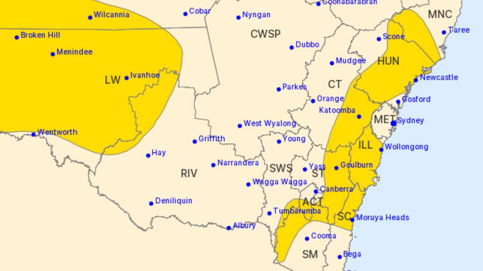 A severe weather warning has been issued for parts of NSW and ACT. Picture: Supplied