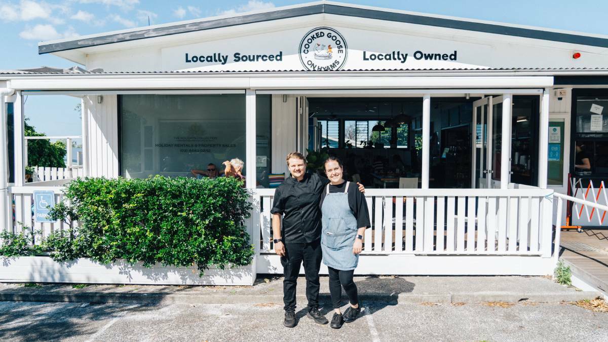 Owners of the Cooked Goose in Hyams Beach, Riley Hooper and Madison Behringer, had to close the cafe overnight after a positive case attended last month. 