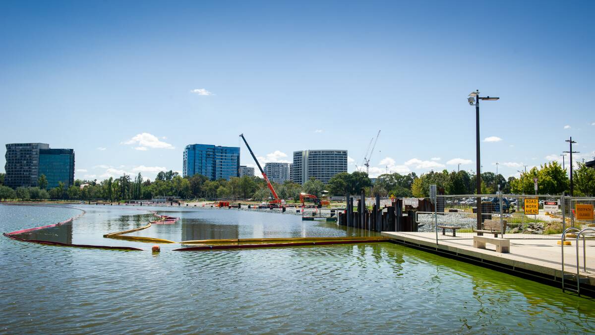 The in-fill of Lake Burley Griffin's West Basin is almost complete. Picture: Elesa Kurtz